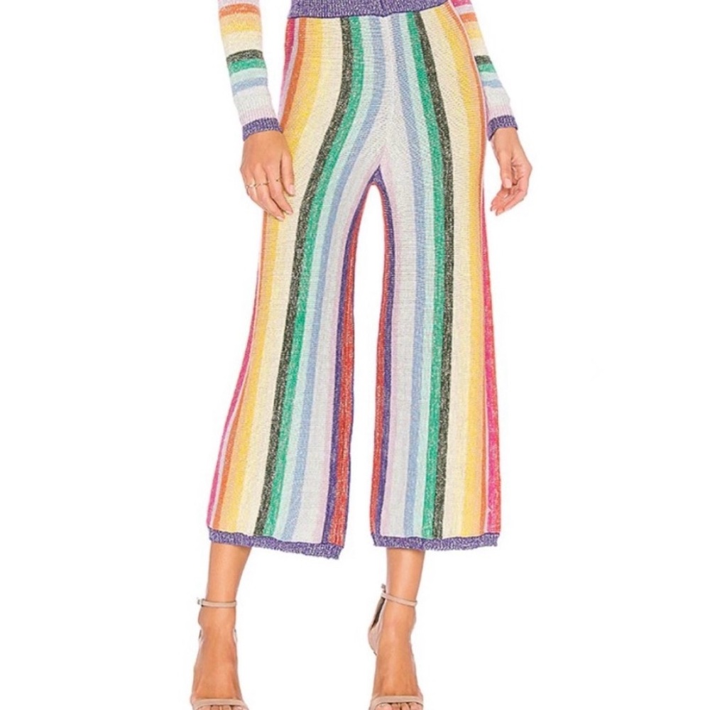 Lovers + Friends Multicolor Striped Knit Believe Pants - Picture 5 of 6